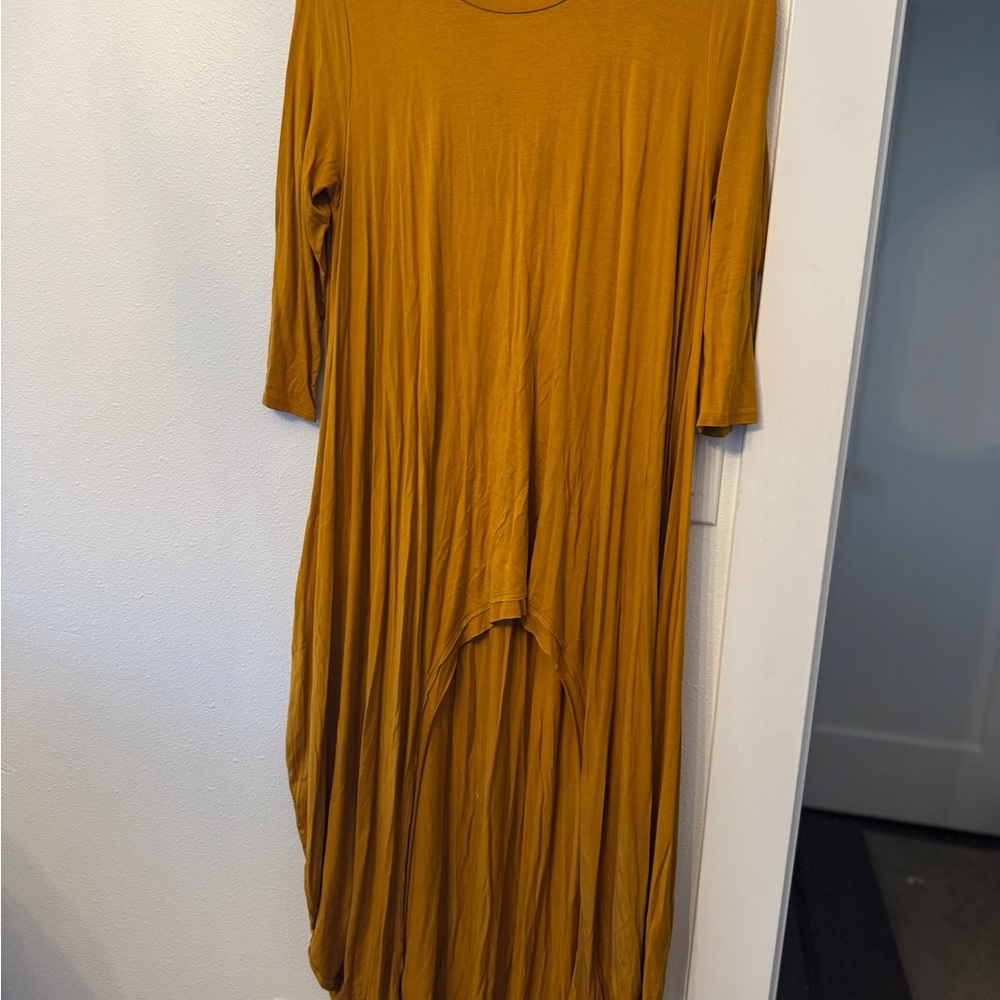 Miracle Gold 3/4 Sleeve Dolman Casual Dress
